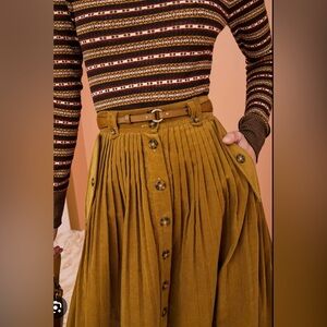 Ulla Johnson Juliette corduroy skirt in tapenade